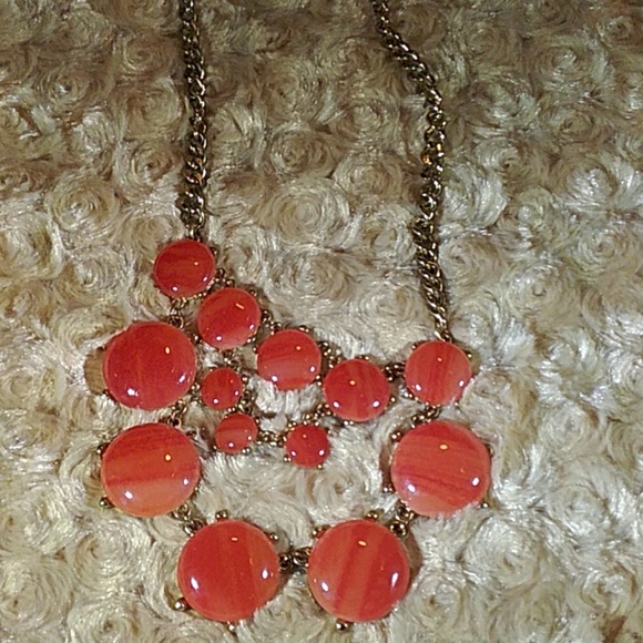 Orange Bib Necklace - Picture 3 of 4